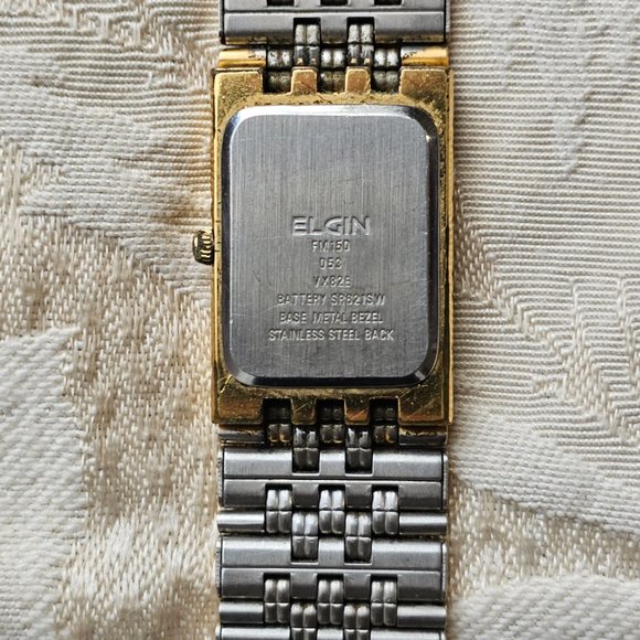 Elgin Black and Gold Tone Diamond Quartz Stainless Steel Watch - Picture 8 of 16